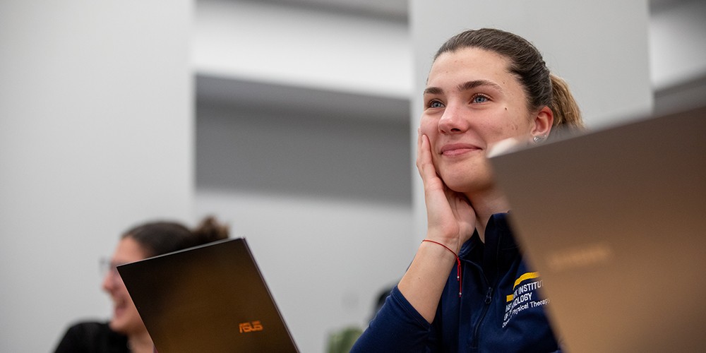 Female student smiling.