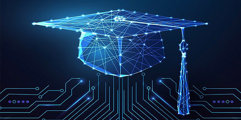 Digital illustration of a mortarboard