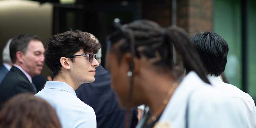 Student in sunglasses