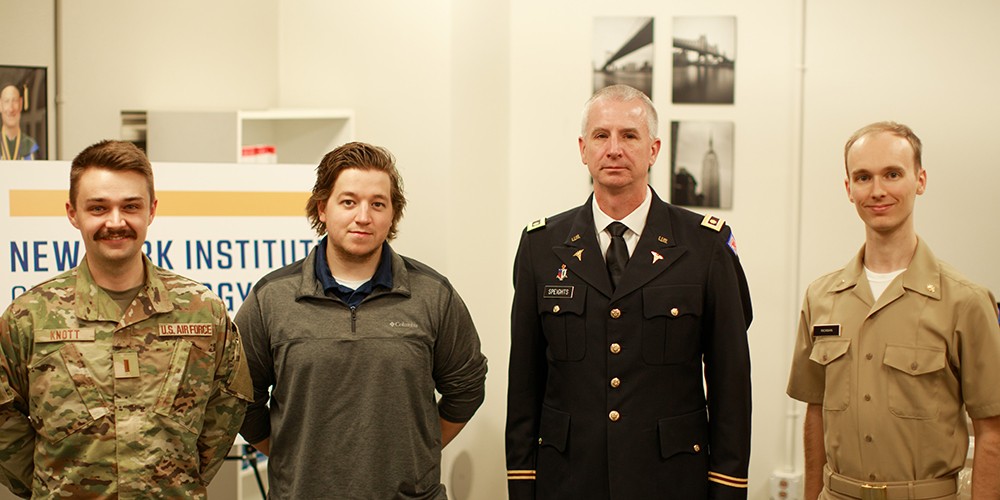 Students and commanders in uniform